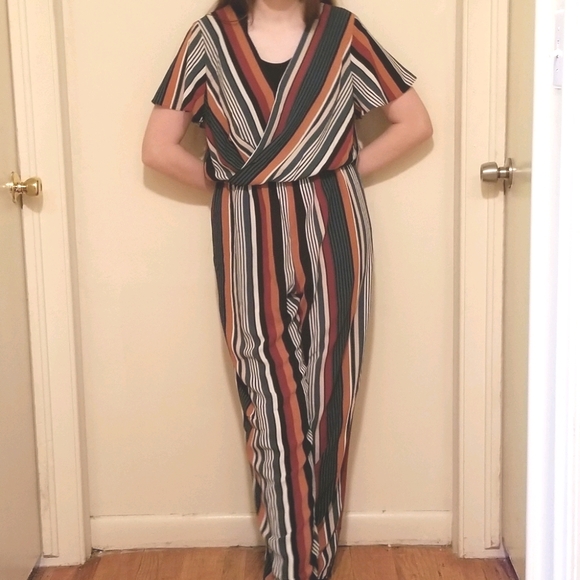 Apt. 9 Pants - Apt. 9 Ladies Small Striped Jumpsuit